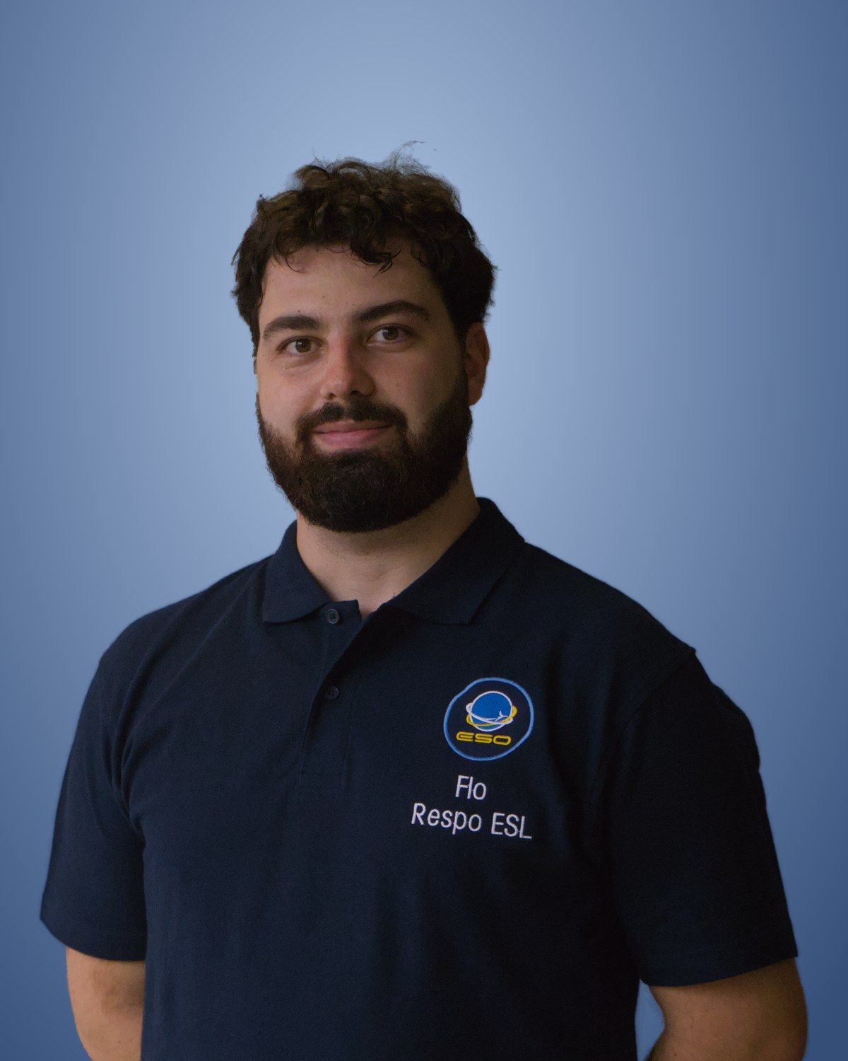 Florian Havard in the ESO student society polo